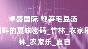 卓盛国际 鞭笋毛豆汤 九龙湖畔的夏味密码_竹林_农家乐_夏日