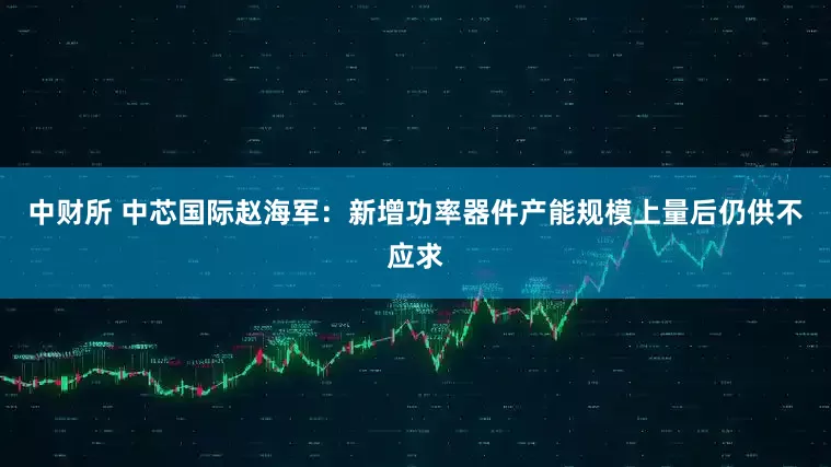 中财所 中芯国际赵海军：新增功率器件产能规模上量后仍供不应求
