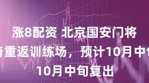 涨8配资 北京国安门将韩佳奇重返训练场，预计10月中旬复出
