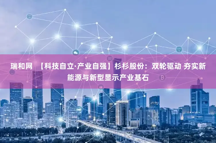 瑞和网  【科技自立·产业自强】杉杉股份：双轮驱动 夯实新能源与新型显示产业基石